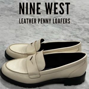 Nine West Loafer in Ivory Leather